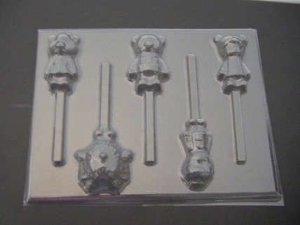 491sp Danny Tiger Friends Chocolate or Hard Candy Lollipop Mold